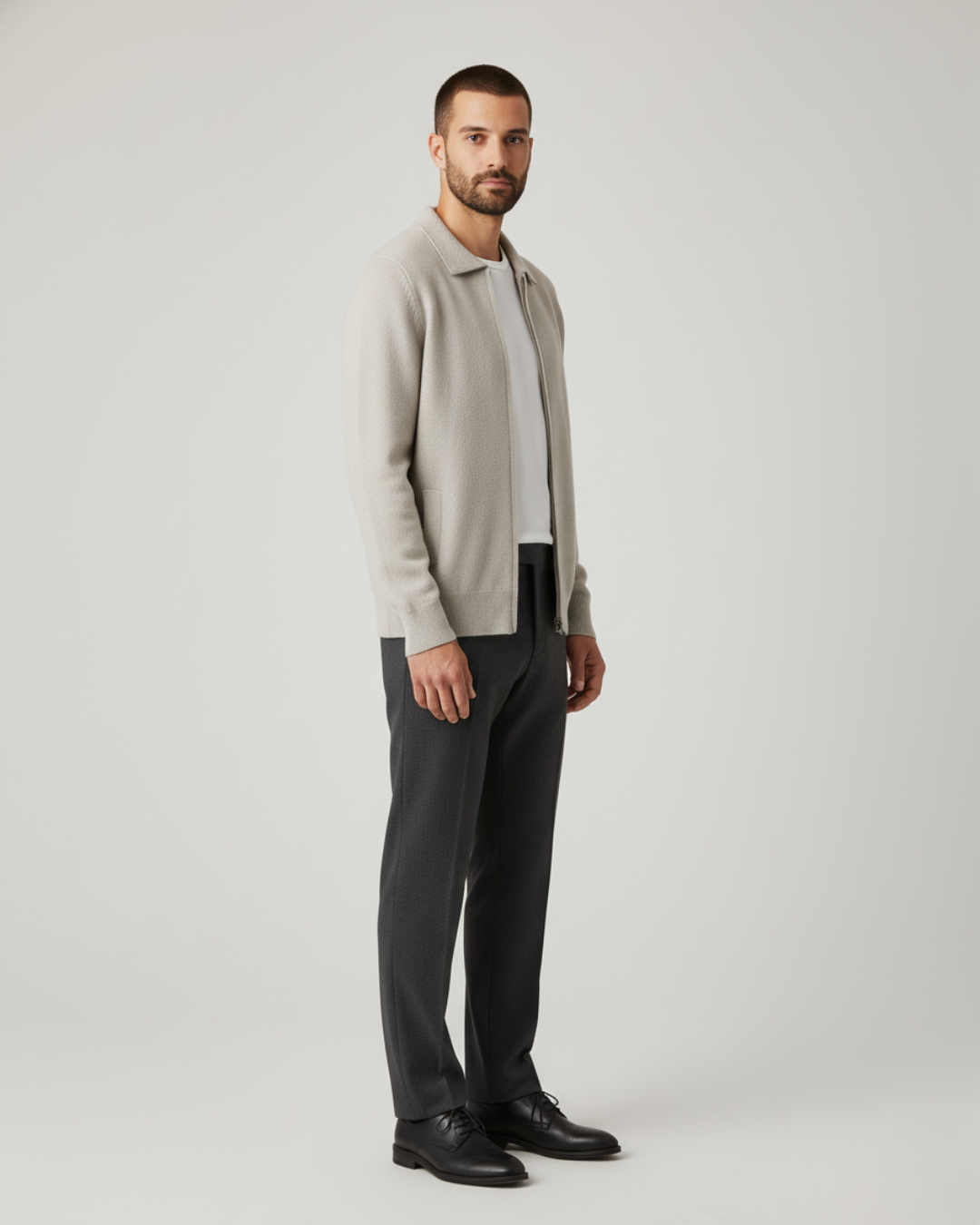 קרדיגן צמר מרינו מודנה