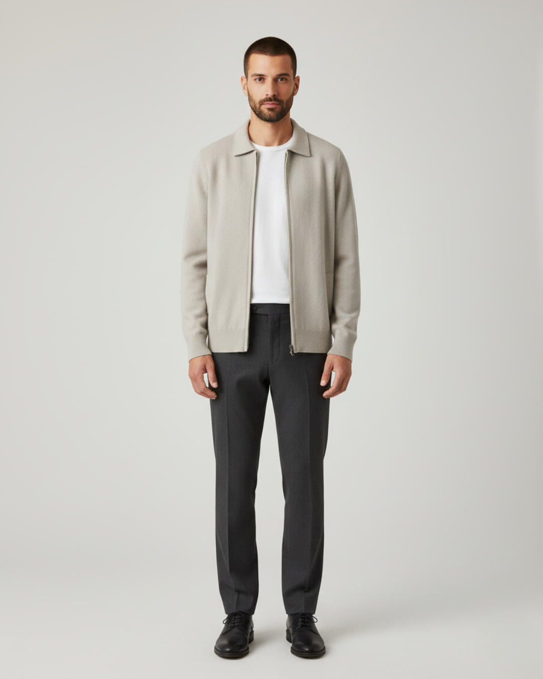 קרדיגן צמר מרינו מודנה