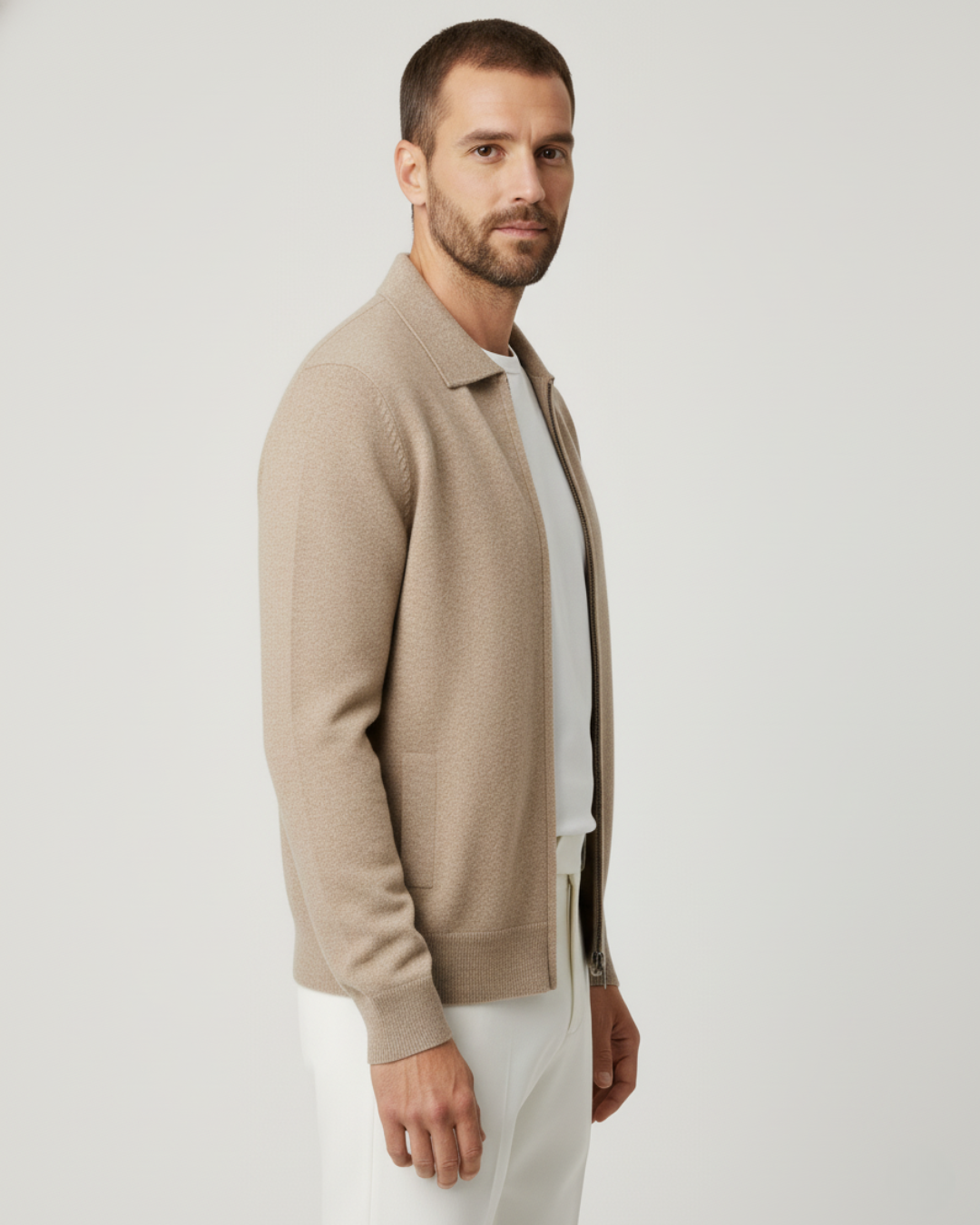 קרדיגן צמר מרינו מודנה