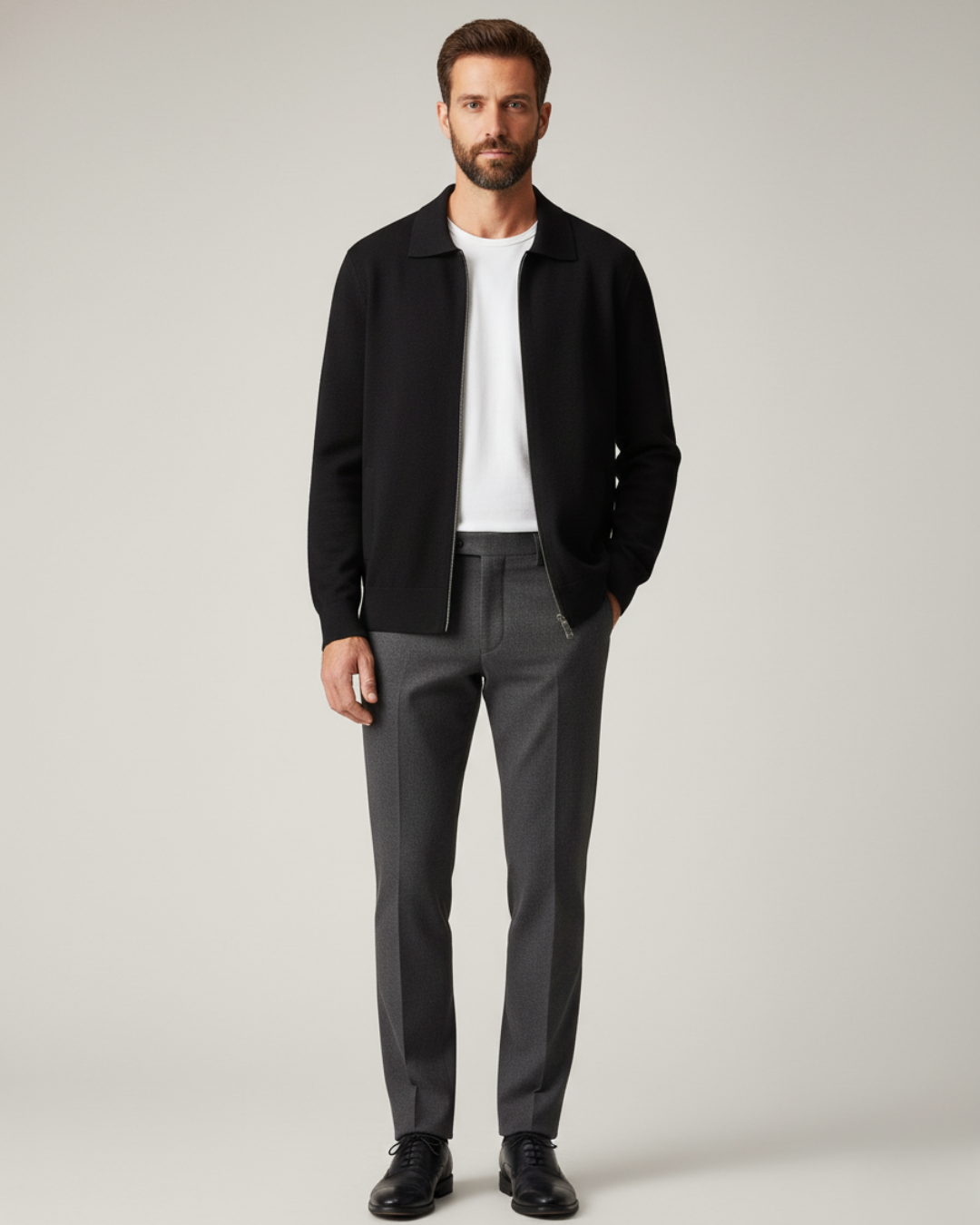 קרדיגן צמר מרינו מודנה