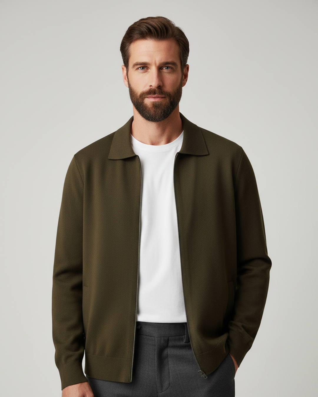 קרדיגן צמר מרינו מודנה