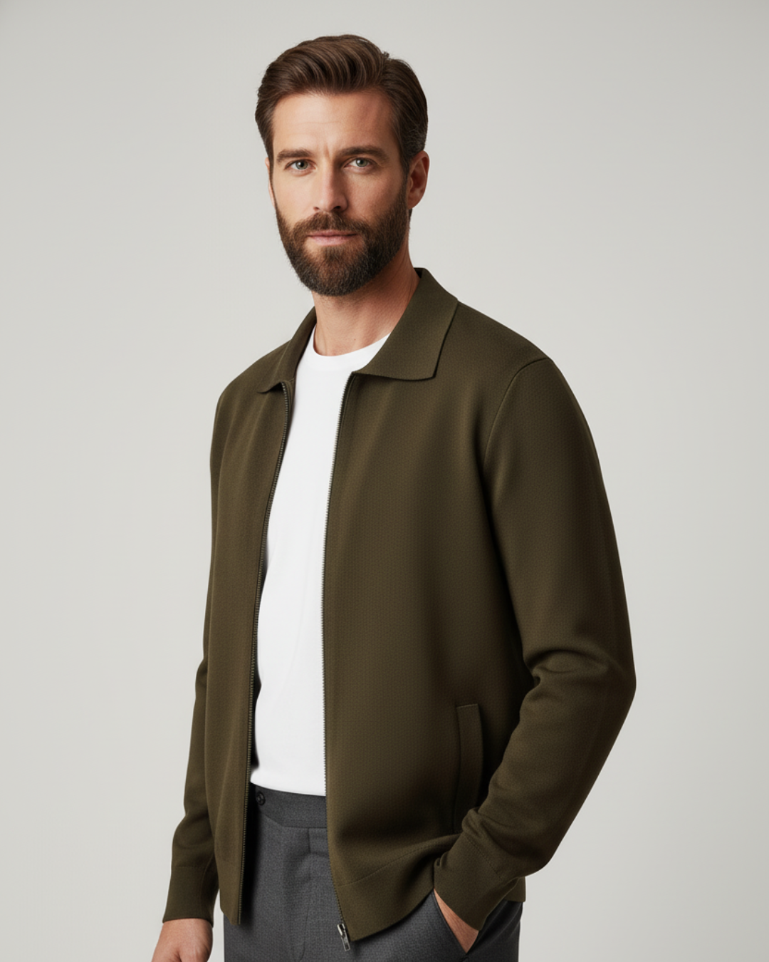 קרדיגן צמר מרינו מודנה