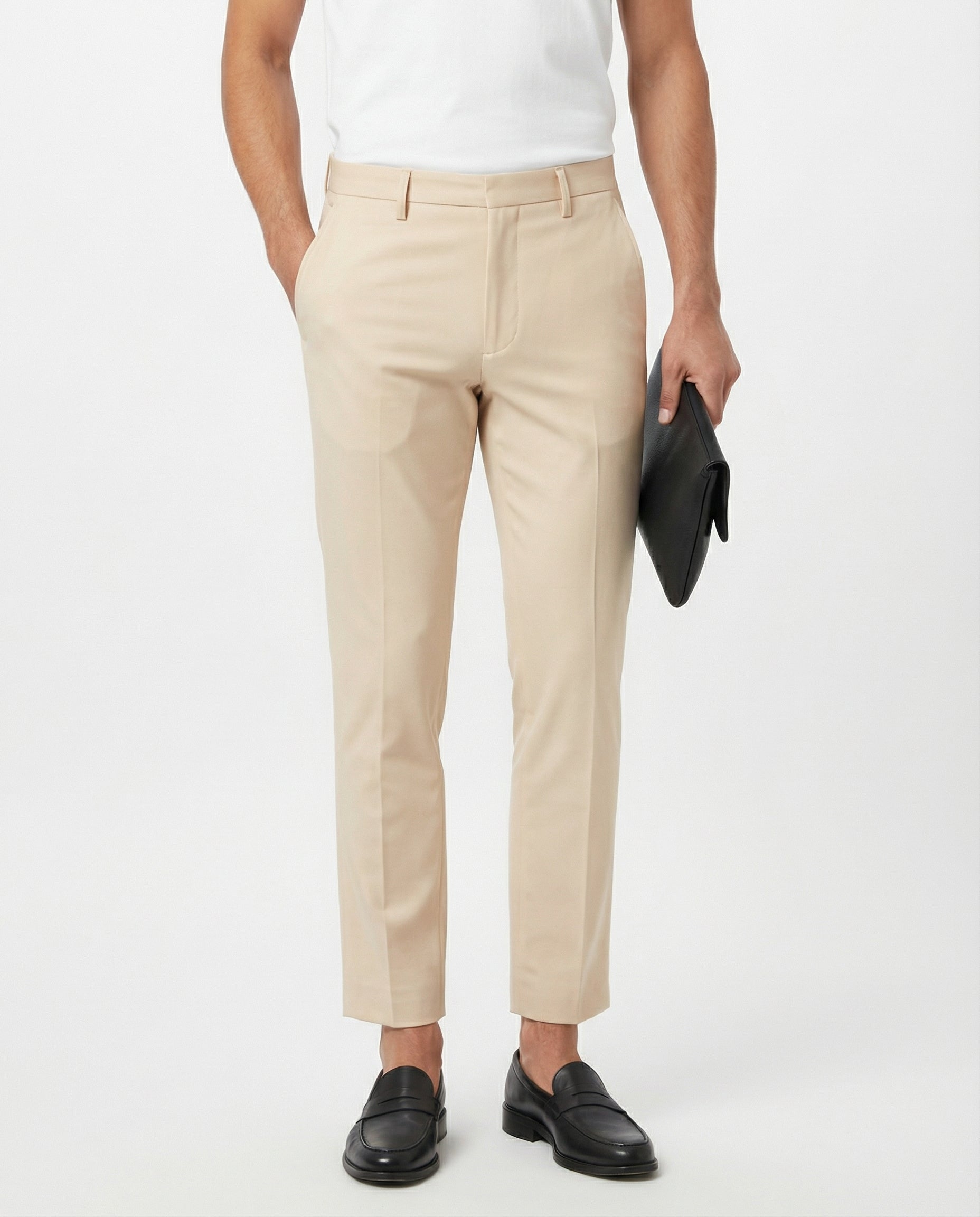 מכנסי סטרץ' מחויטים - אוגוסטו