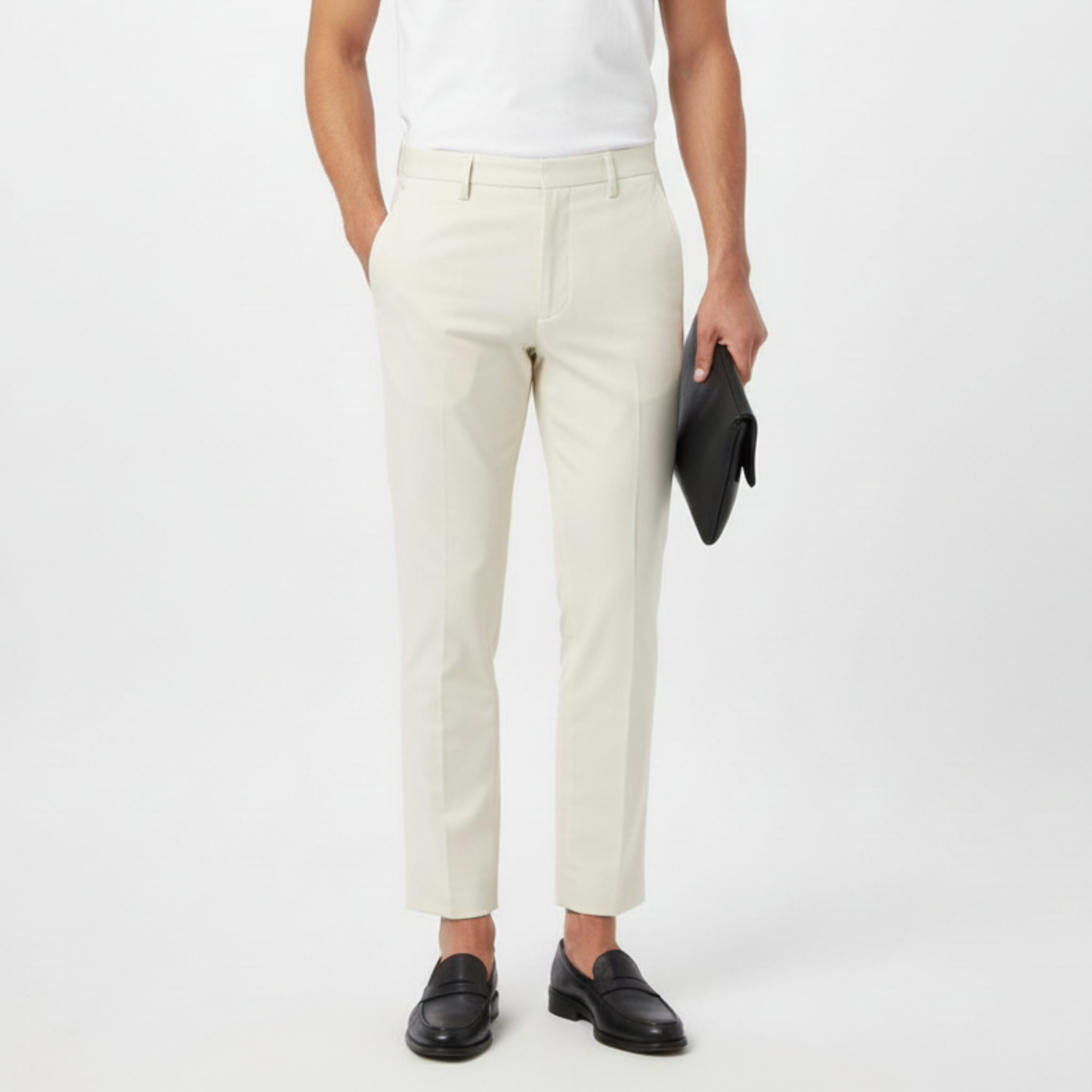 מכנסי סטרץ' מחויטים - אוגוסטו