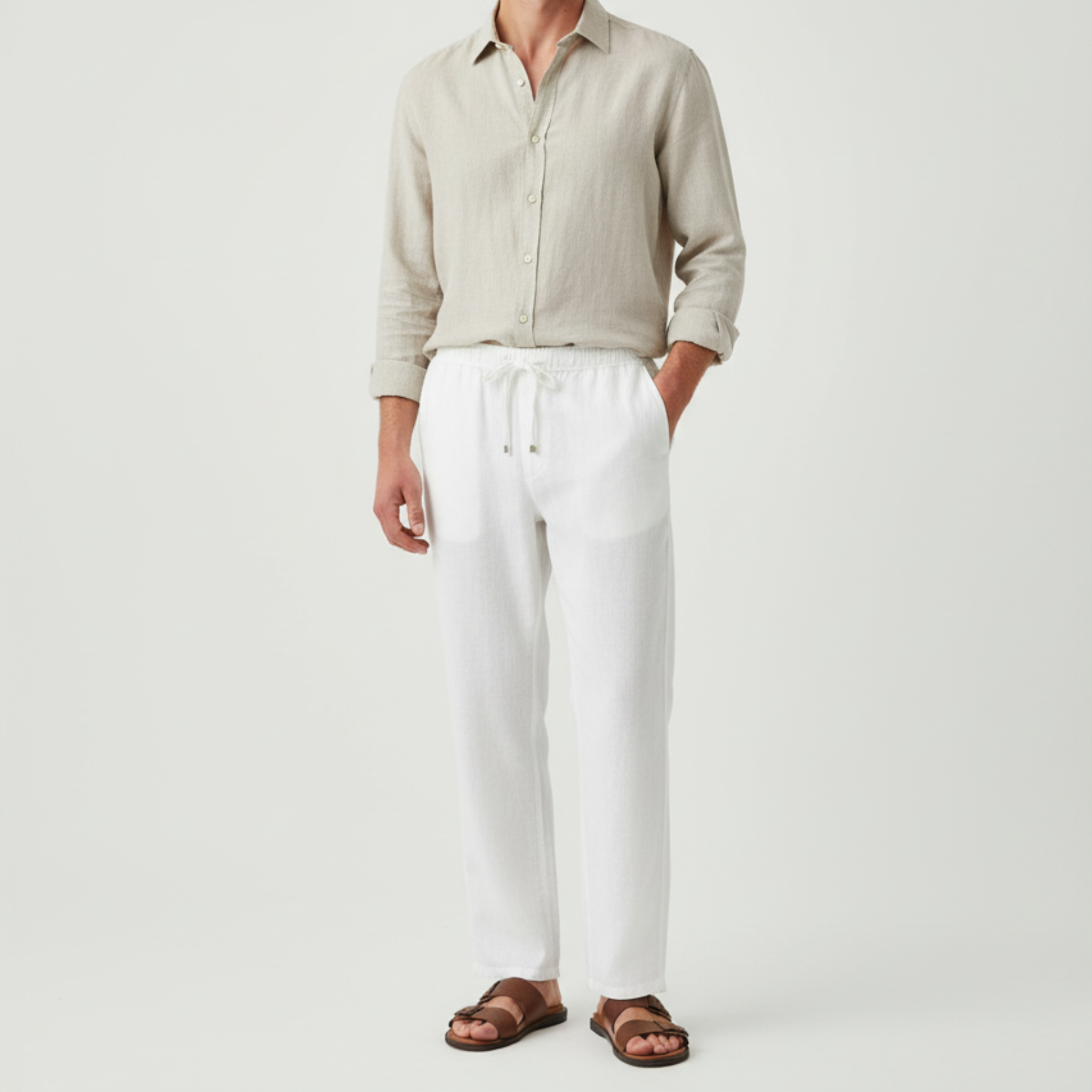 מכנסי פשתן אלגנטיים - מרקש